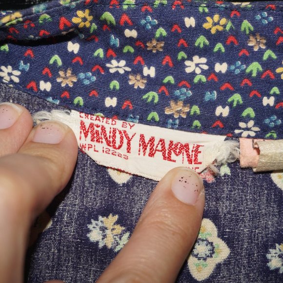 Vintage 70s Mindy Malone ILGWU Floral Boho Prairie Dress - Picture 7 of 10